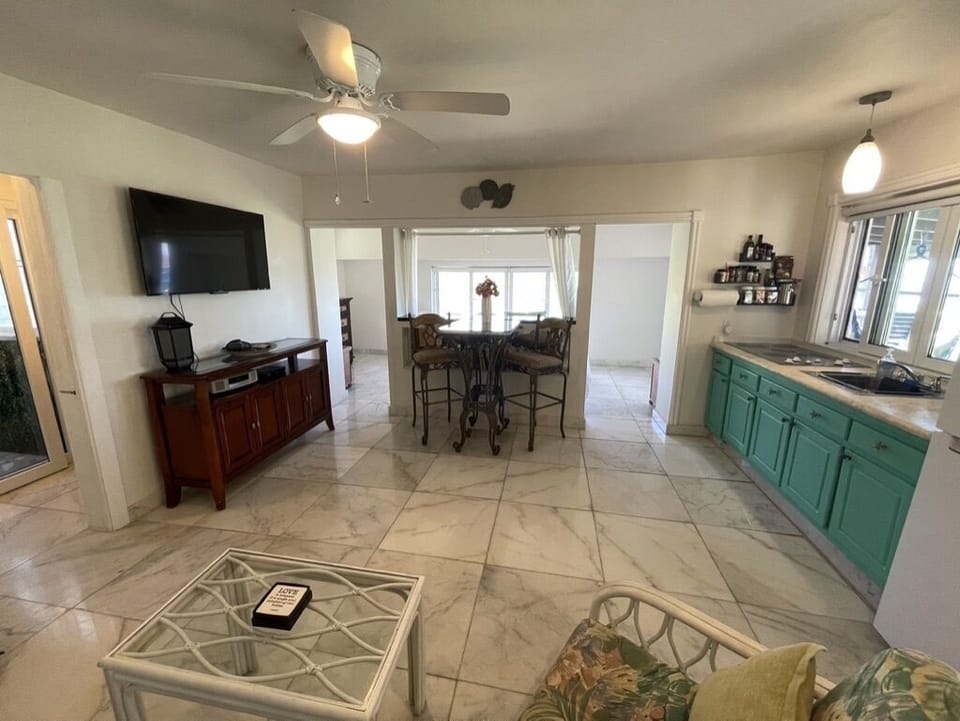 Spacious interior with 50 inch TV