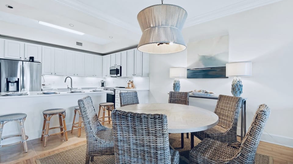 Dining table seats 6