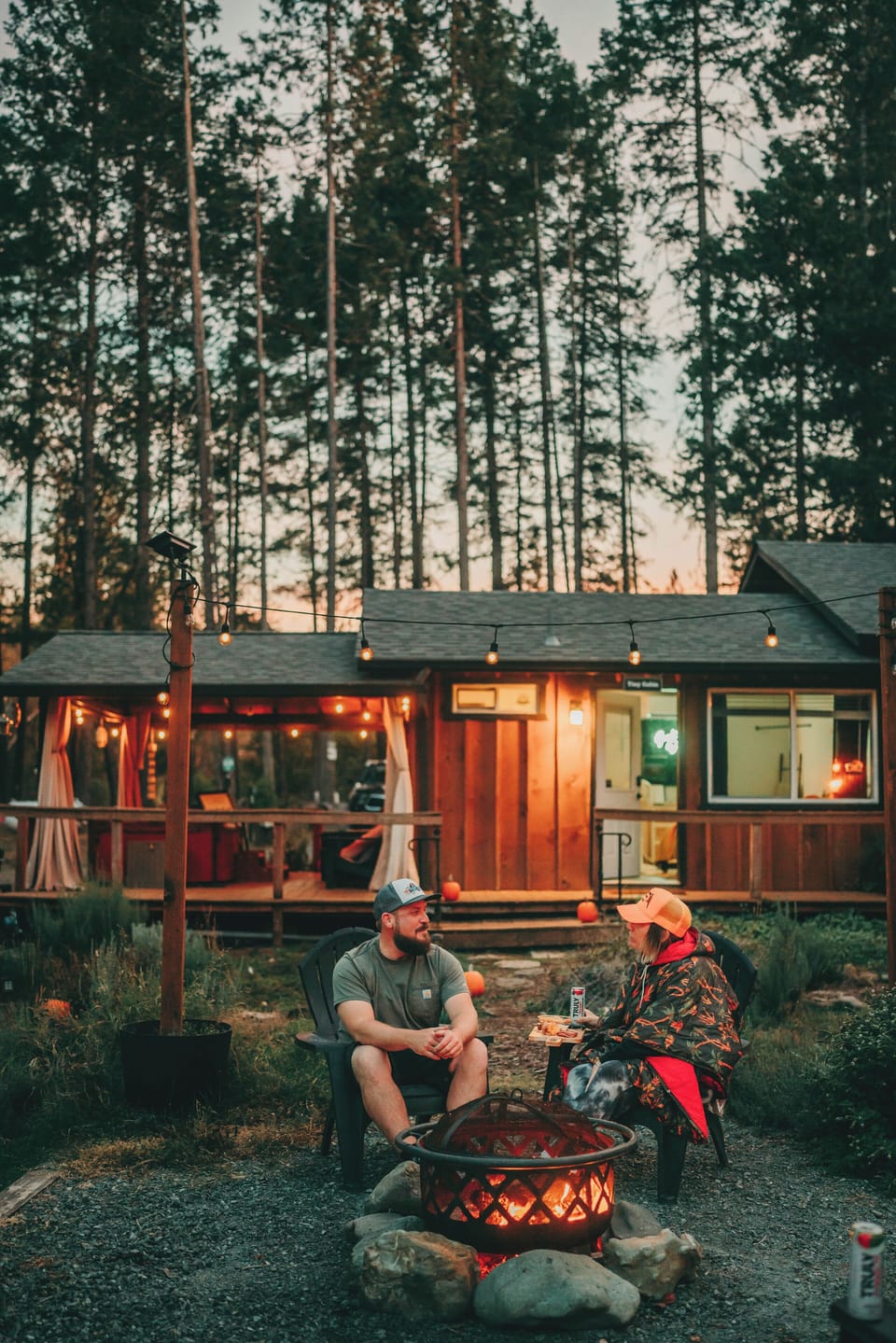 Outdoor space in front of your cabin