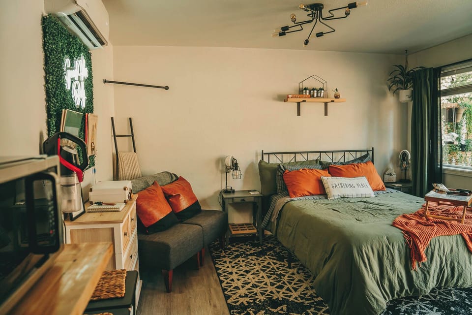 Bedroom space inside the cabin