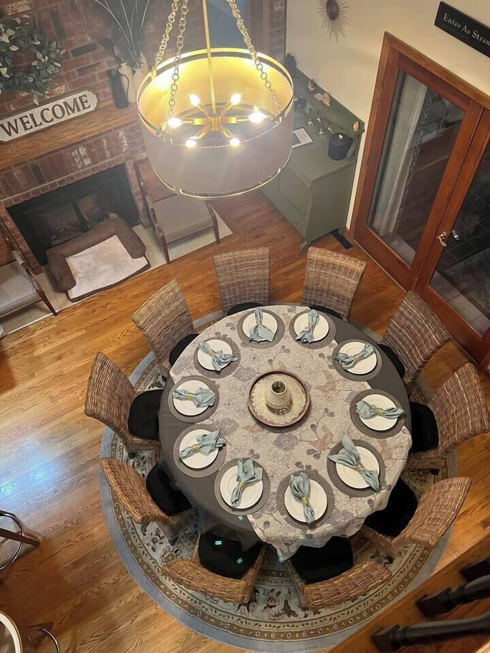 Aerial View of Dining Area