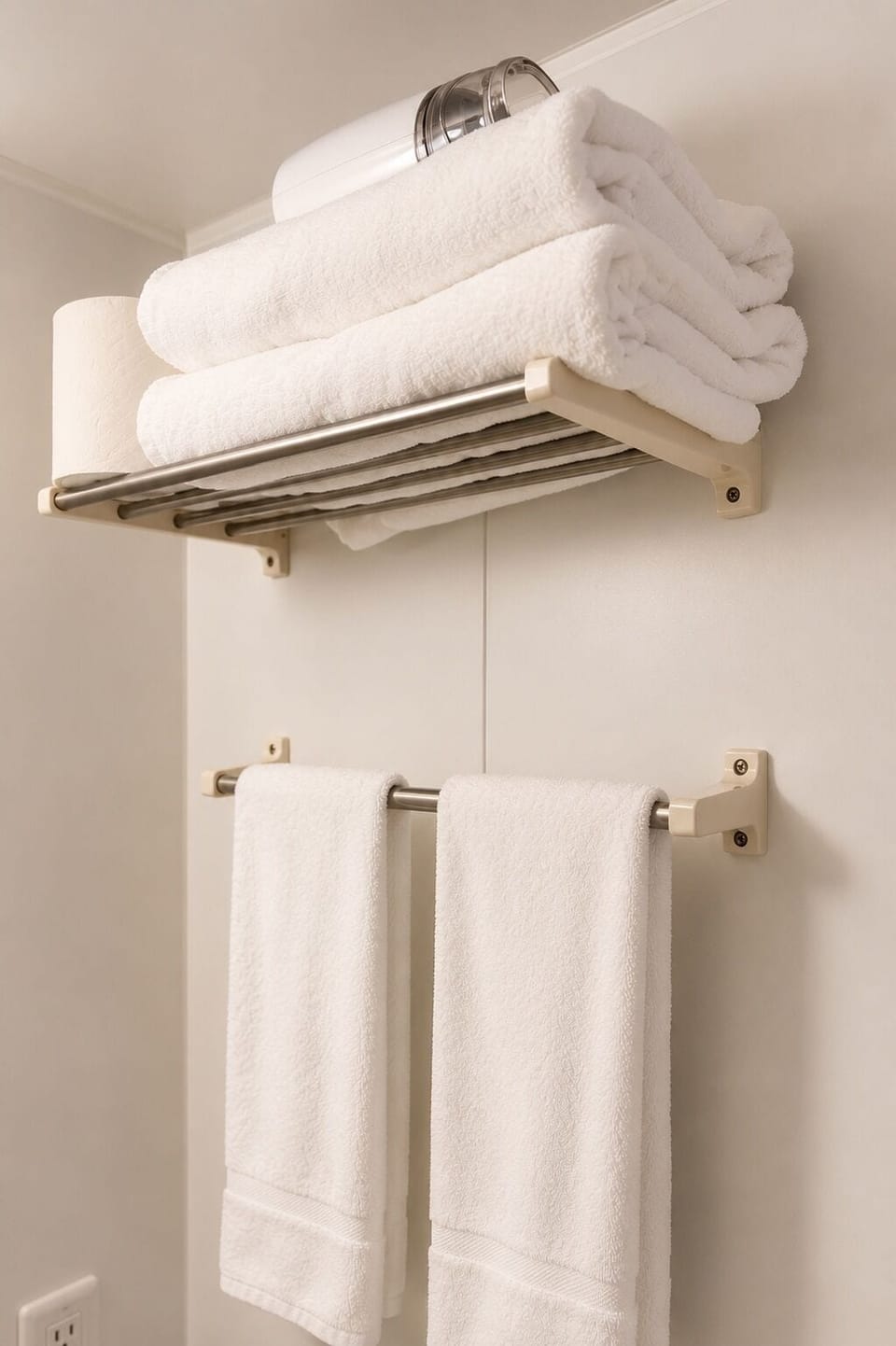 Slippers, towels