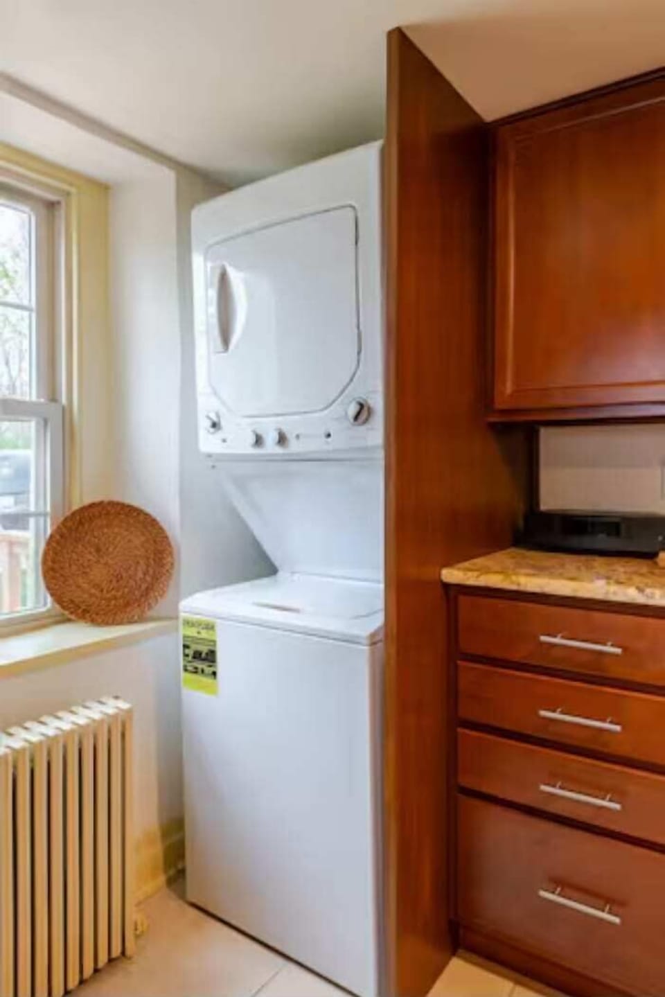 The kitchen includes  a washer/dryer for your convenience
