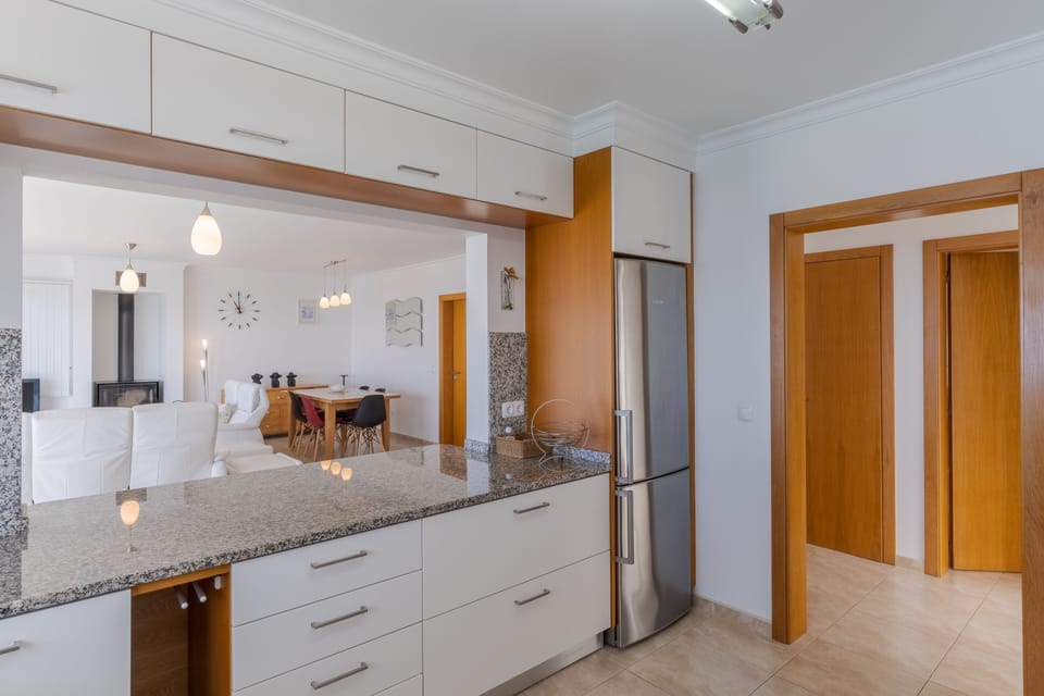 Luxury Villa, 3 Bedrooms, Private Pool, Sea View | Private kitchen | Full-size fridge, microwave, oven, stovetop
