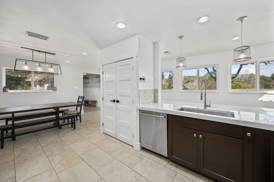 Kitchen, pantry & dinning in main house