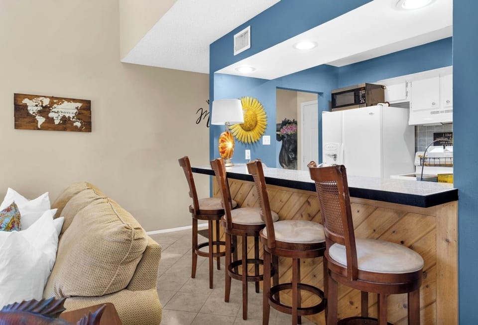 Condo is right off the parking area.  Easy to get to.