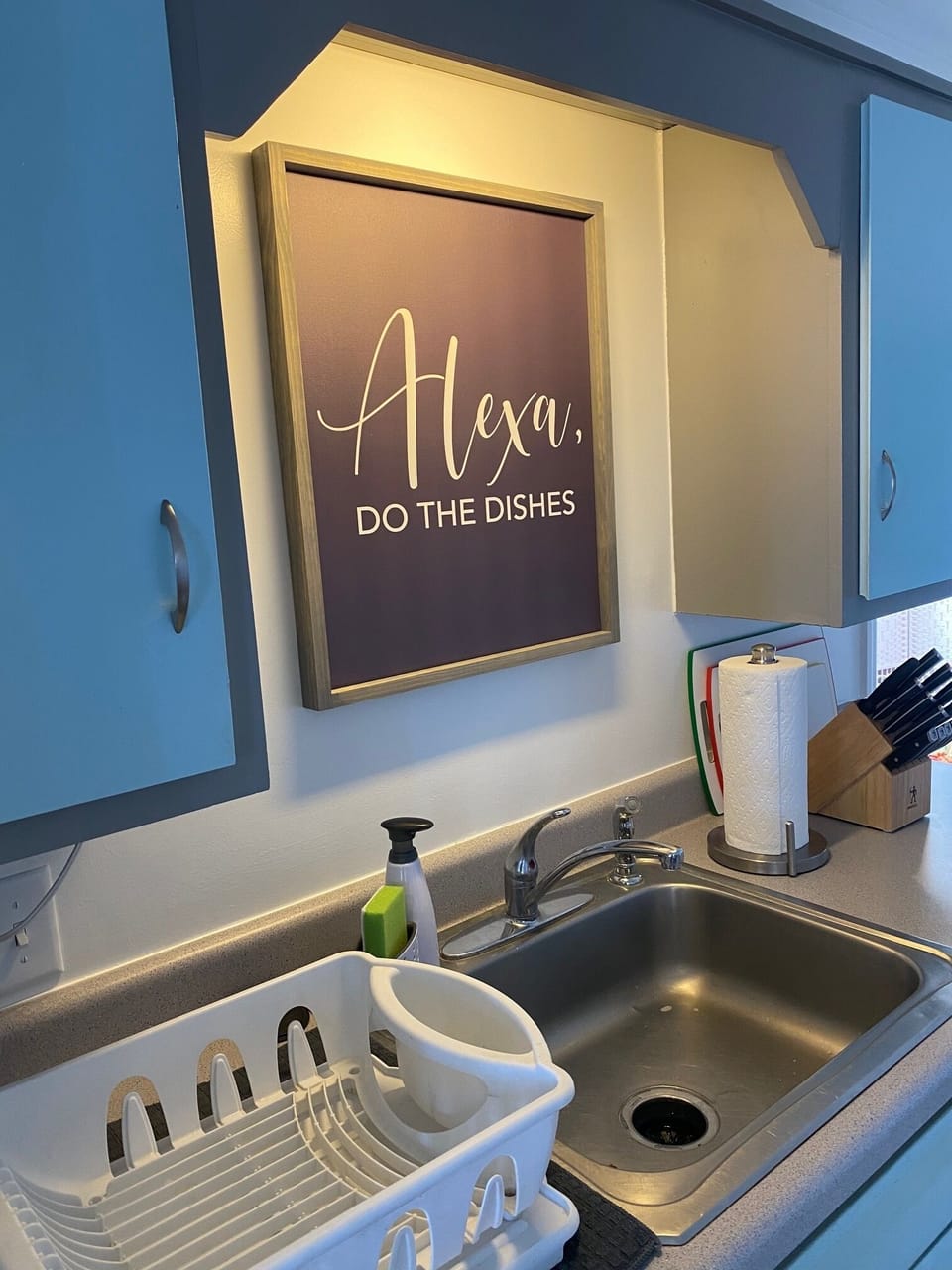 Who needs a dishwasher when you have Alexa?!?! LOL  Large Refrig & Stove too.