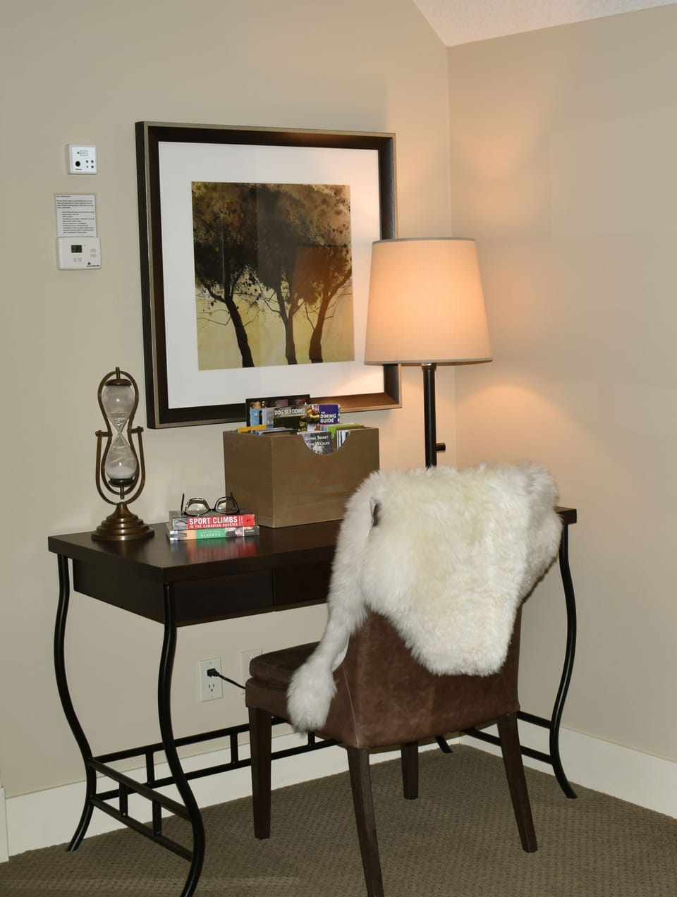 Private master bedroom desk