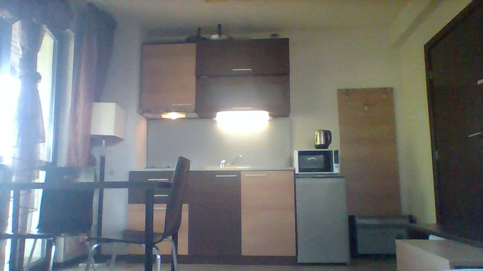 Apartment | Private kitchen | Fridge, microwave, stovetop, electric kettle