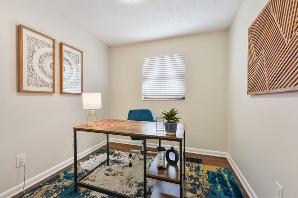 Office which has a door for privacy