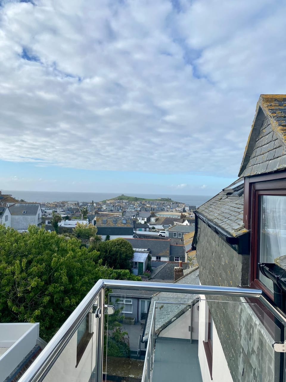 Porthmeor and Island view from the rear of the apartment
