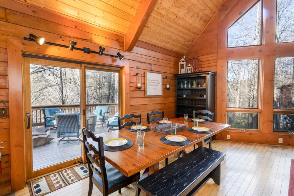 Farm-style Dining Table with seating for Six-plus!