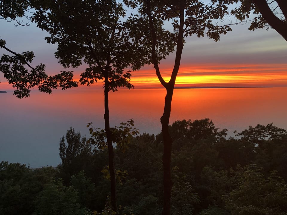 Sunset from the balcony. 