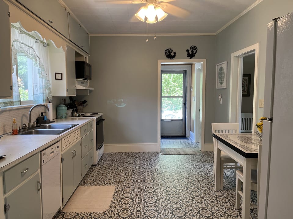 Spacious Eat-In Kitchen.