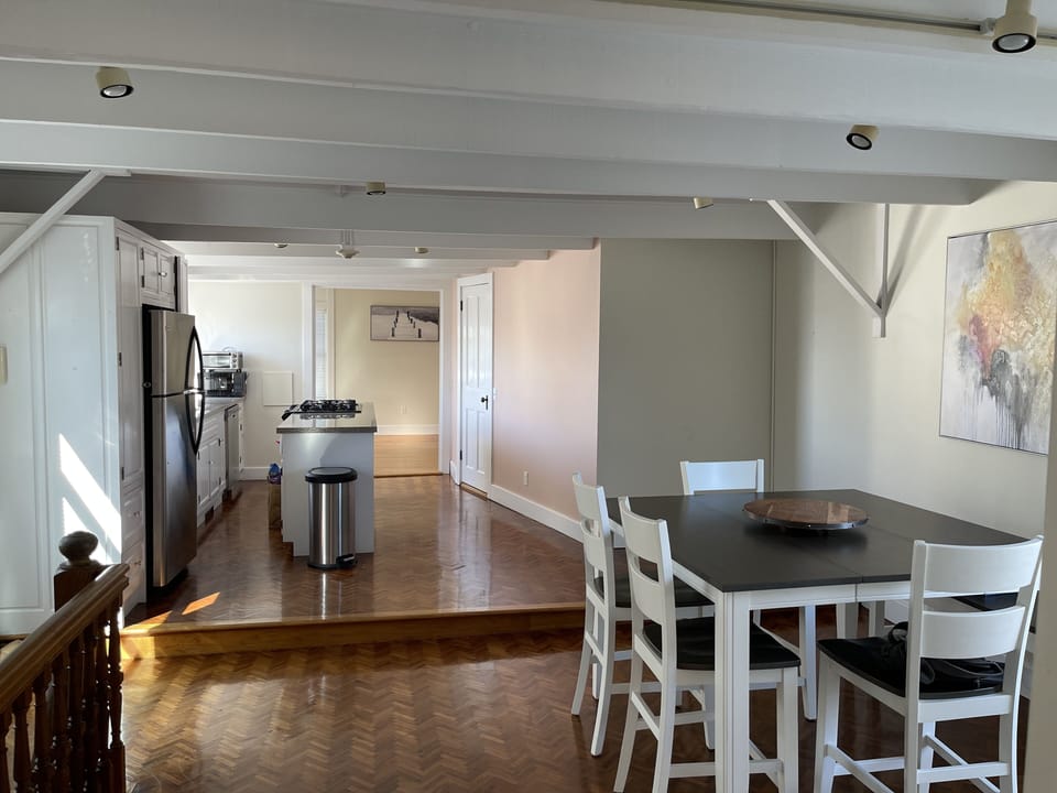 Kitchen & Dining area on top floor. 