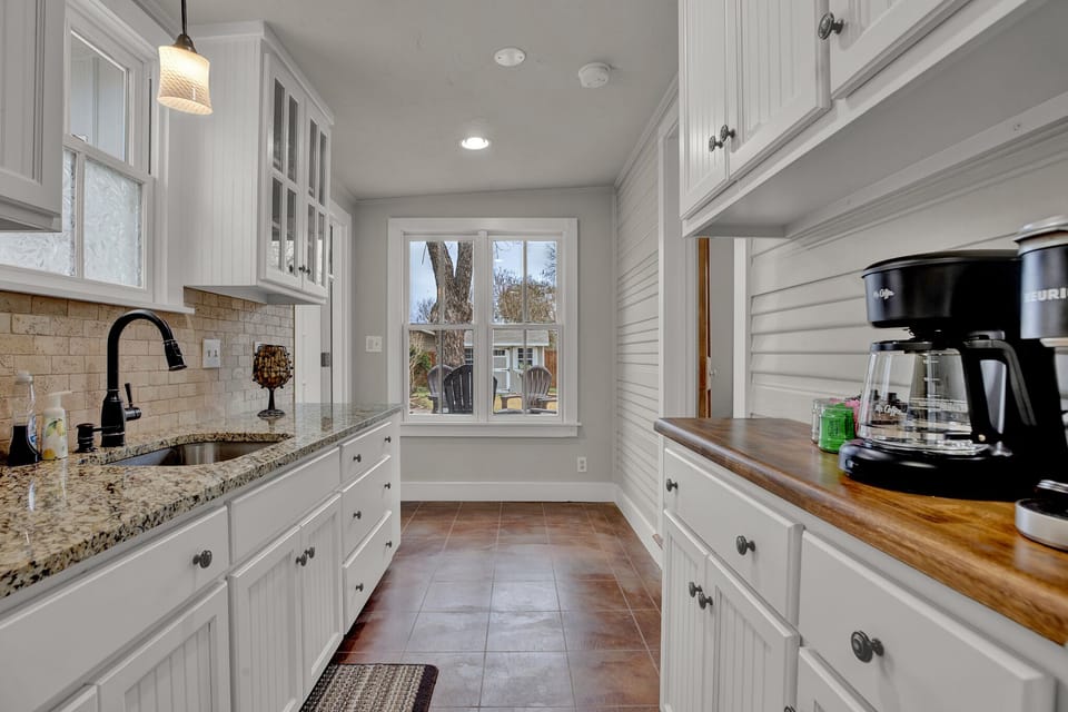 Kitchenette and coffee bar outside Master Suite. 