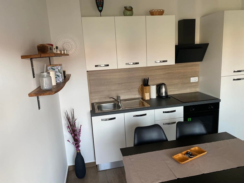 Apartment (One Bedroom Apartment with Balcony) | Private kitchen | Fridge