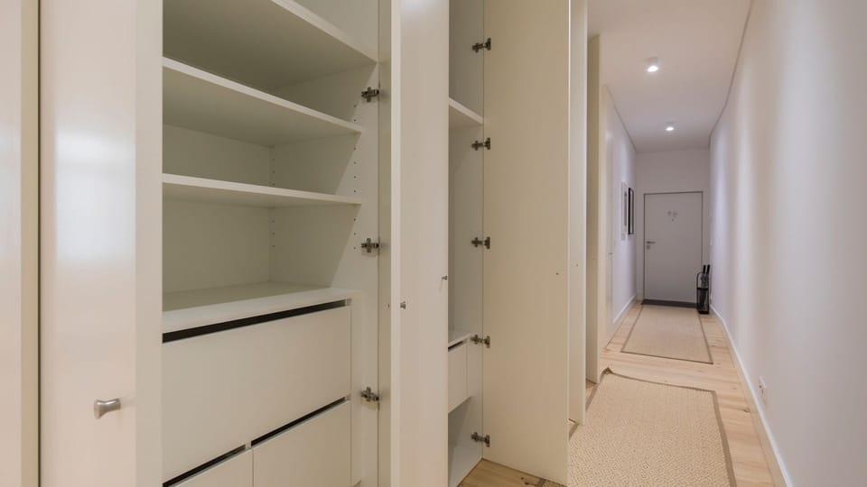 Storage space provided in the corridor!