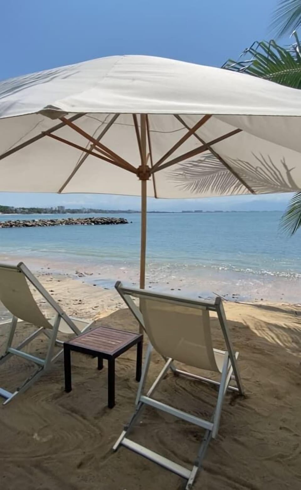 Private beach area
