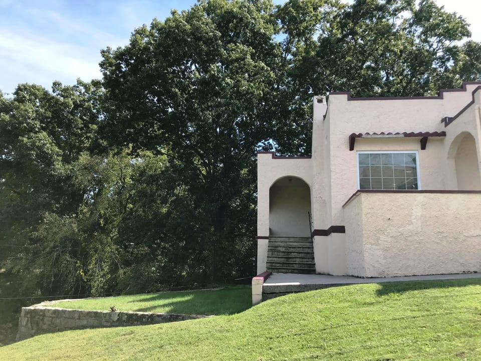 Back yard with Villa alcoves