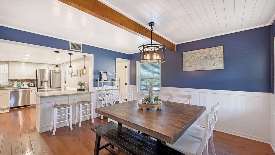 Table for Eight with Extra Seats at Counter