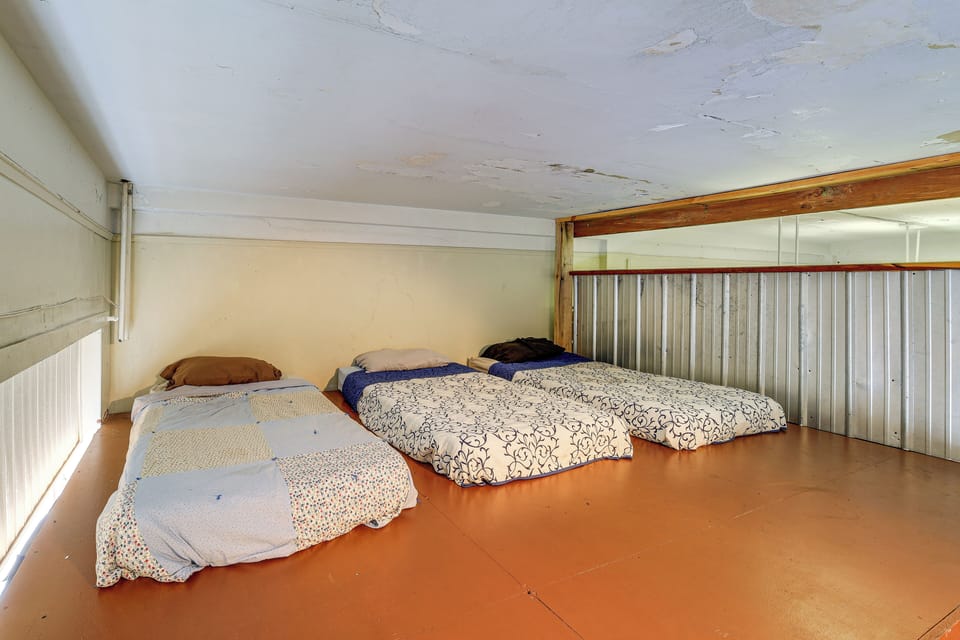 Old School ATV Retreat | Loft (Ladder to Access) | 3 Twin Floor Mattresses