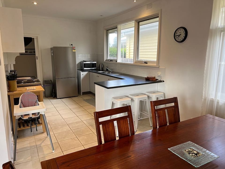 Dining room and kitchen