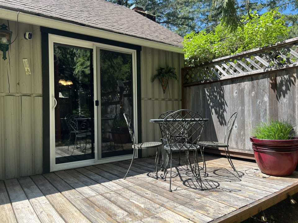 Back deck with seating 