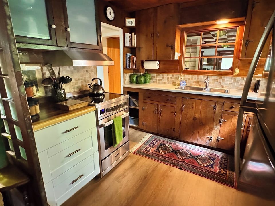 Kitchen with all new stainless steel appliances