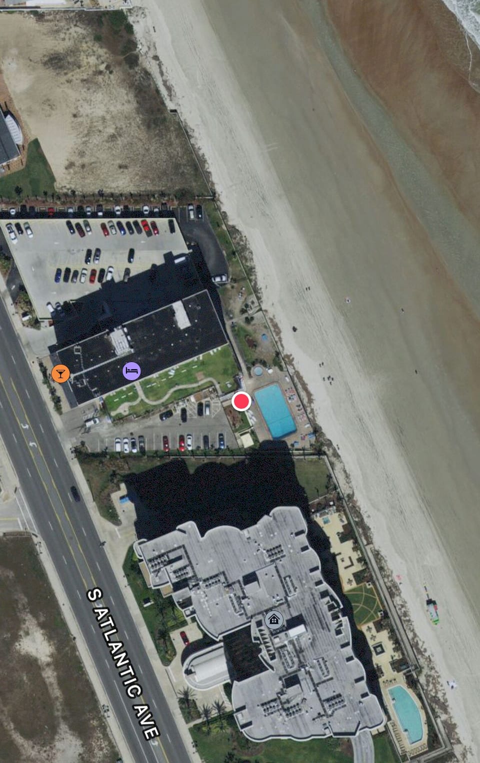 Located beachfront A1A right where Daytona Beach turns into Daytona Beach Shores