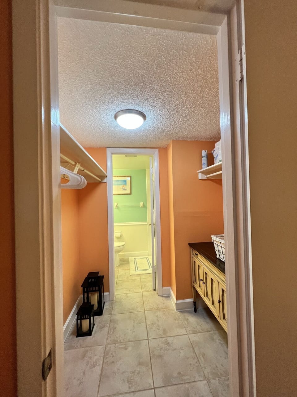 Extra storage room leading to the master bathroom