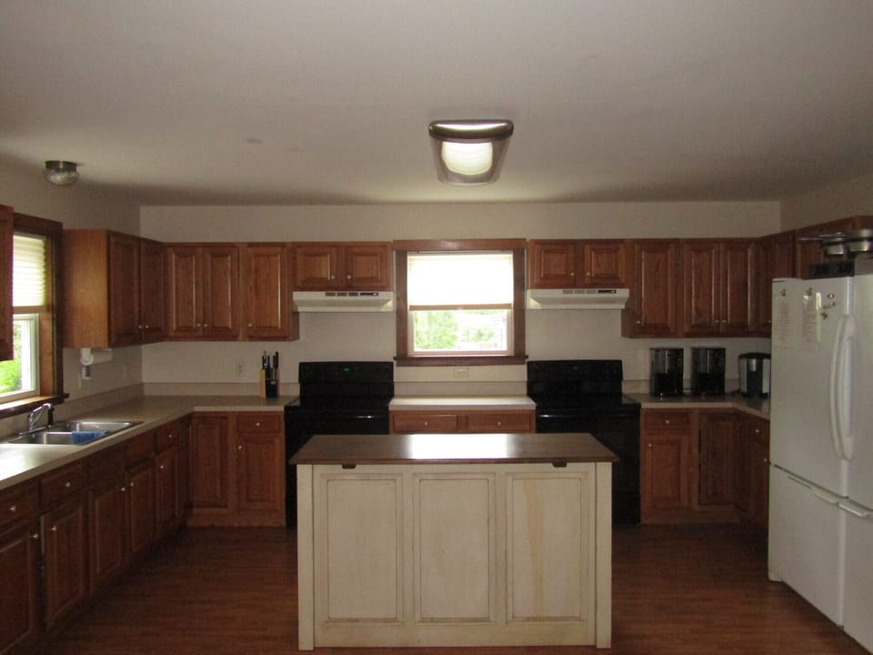 large kitchen with island