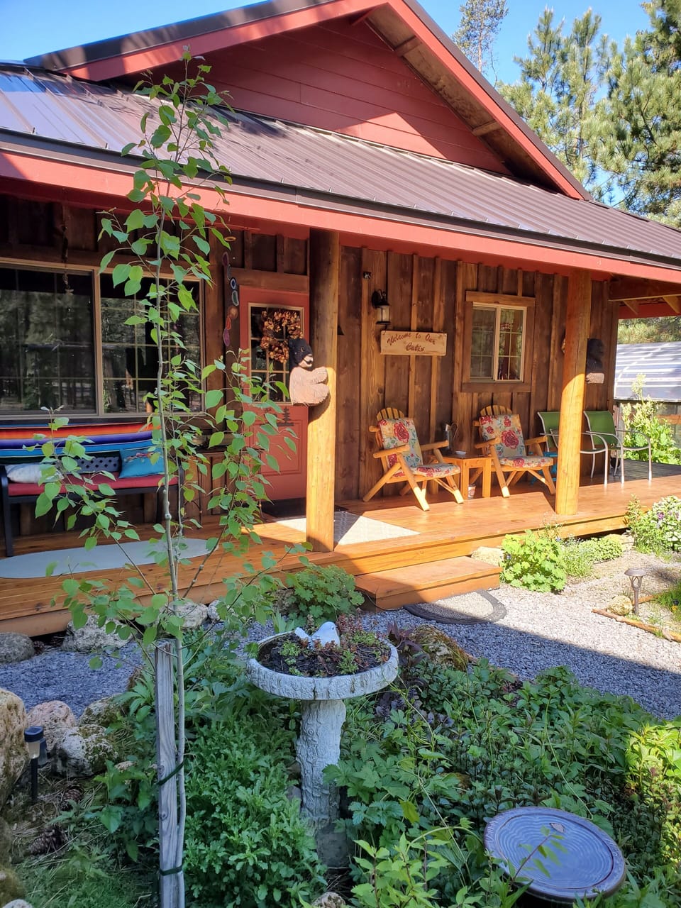 Front porch and garden view