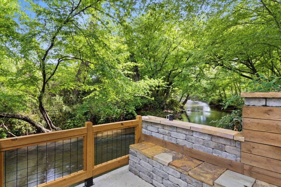Creekside patio