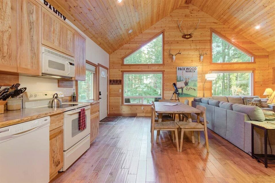 Our dining table is spacious enough to accommodate the whole group for a tasty homemade meal.