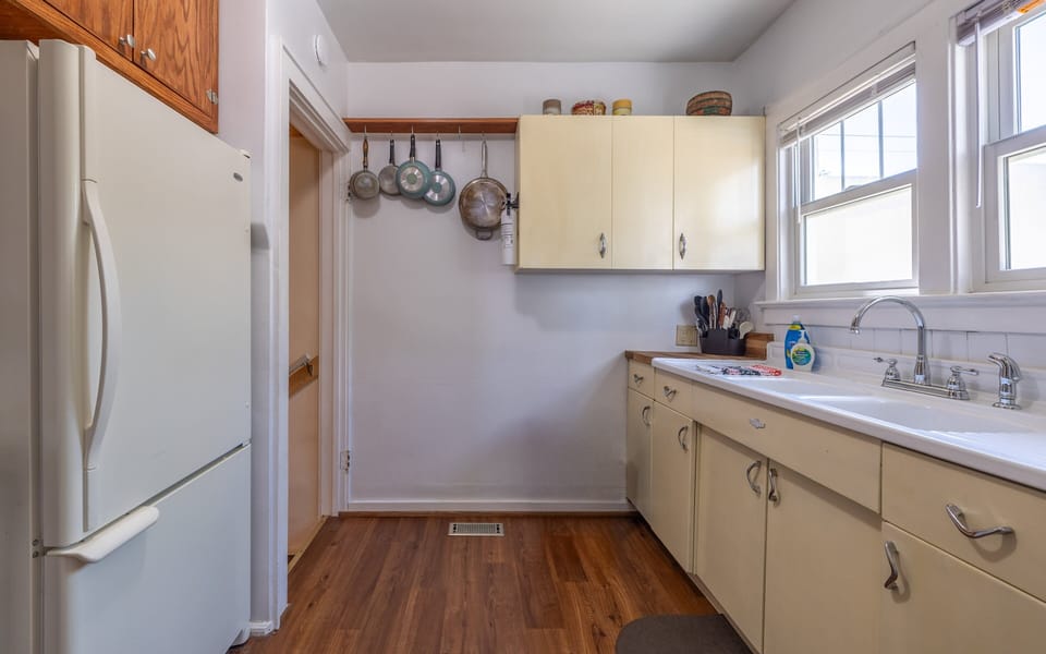 Bright and sunny kitchen is well equipped