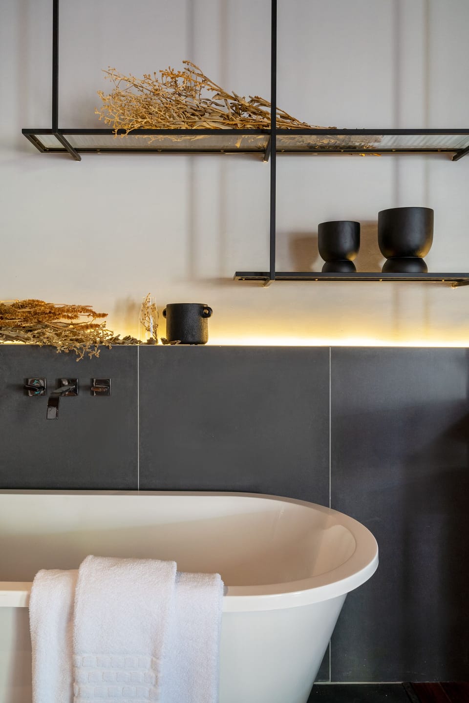 Design Studio Suite | Bathroom | Designer toiletries, hair dryer, towels