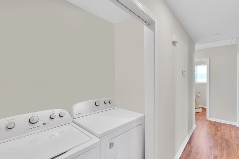 Clean private bathroom with fresh towels provided