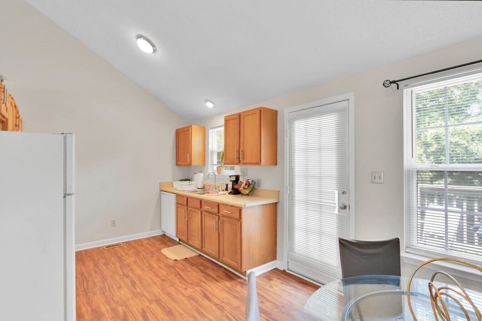 Fully equipped kitchen with coffee maker and all cooking essentials