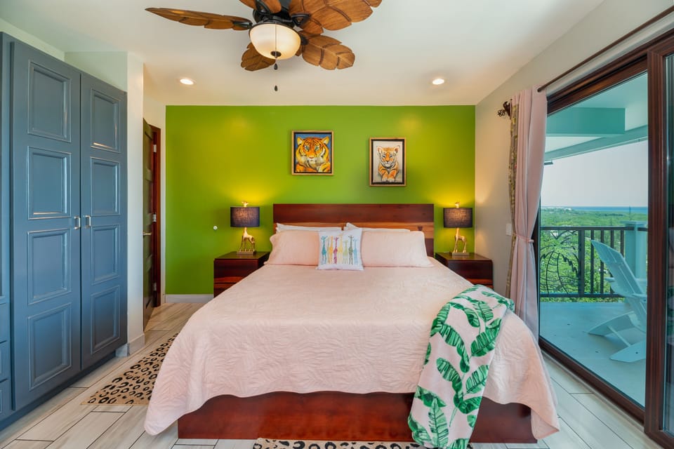 The Jungle Room.  Private balcony overlooking the ocean.