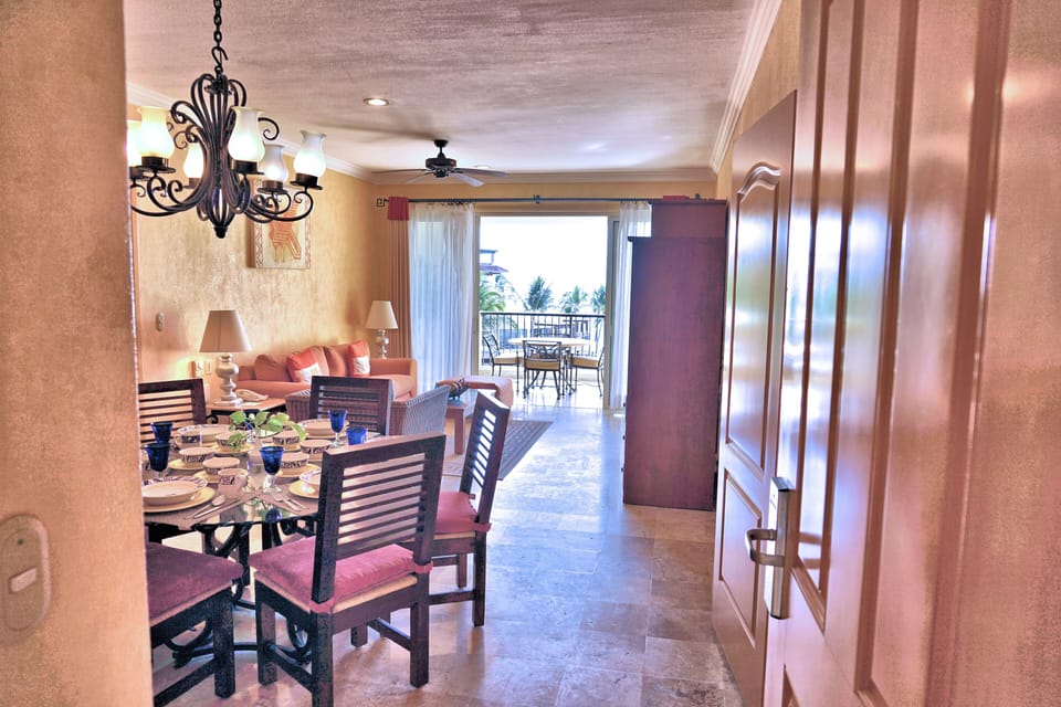 From your front door looking out, with kitchen and master suite on your left.