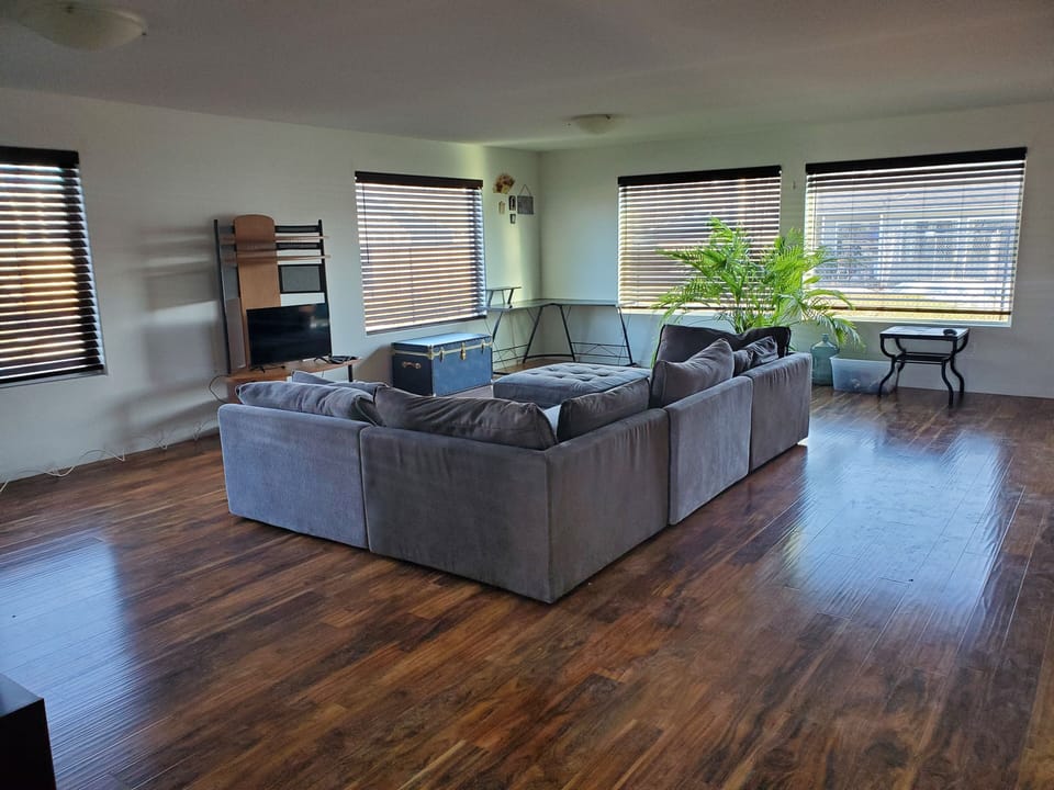 huge open concept living room