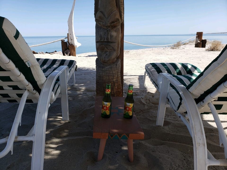 Relax under 1 of the 2 Palapas on site