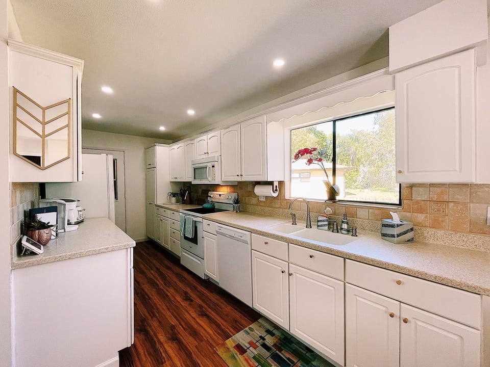 Fully equipped kitchen with everything you need including coffee pods and spices