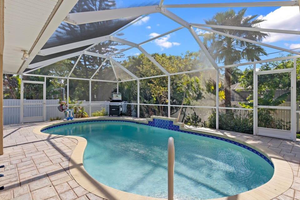 Enjoy the electric-heated pool