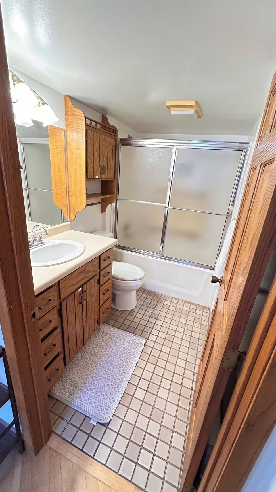 upstairs bathroom with shower