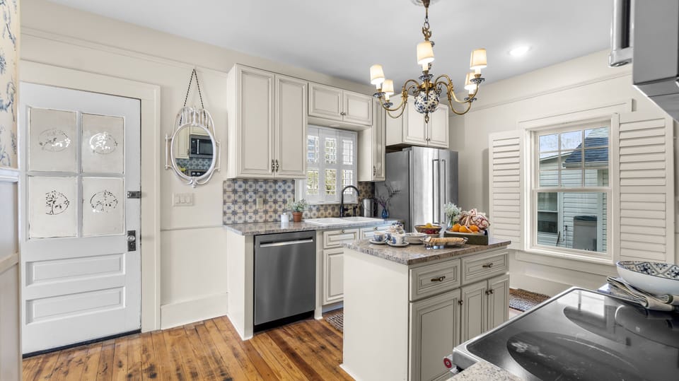 The house may be old, but the first floor Kitchen has every modern convenience.