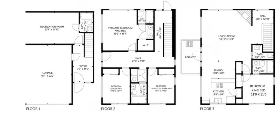 A detailed floor plan of this rental.