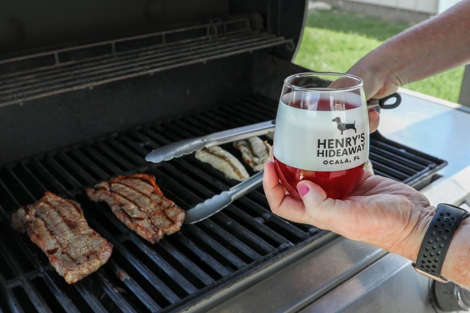 Gill your favorites while sipping on a refreshing beverage under the gazebo. 