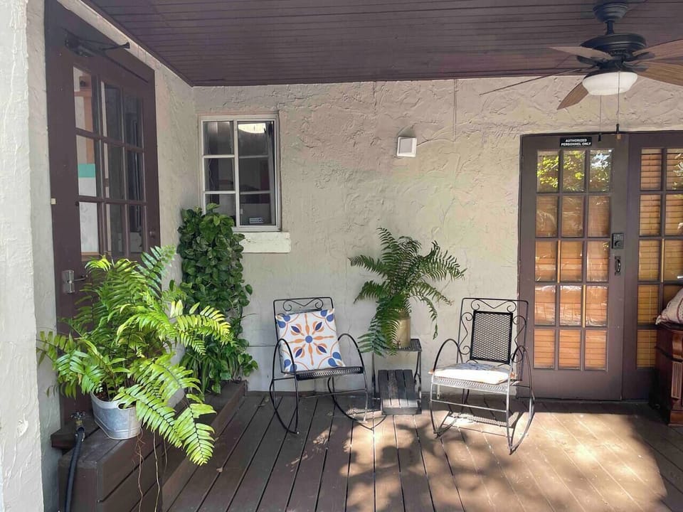 If you practice meditation or yoga, this is your place.
Porch right in from of your studio.
